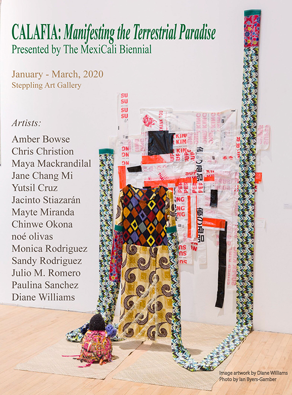 Diane Williams,Katutubo (Native), 2019. Recycled plastic bags, recycled fabrics, banig mats, wire, acrylic ribbons