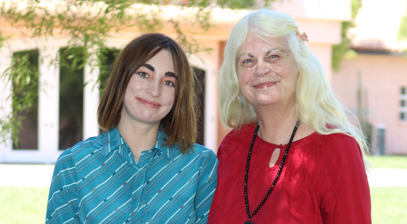 English student and her professor